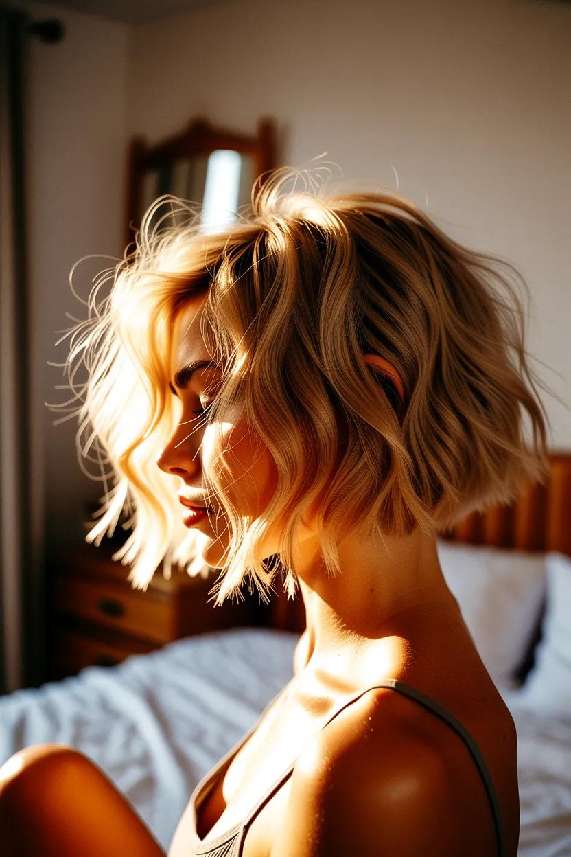 tousled bedhead bob