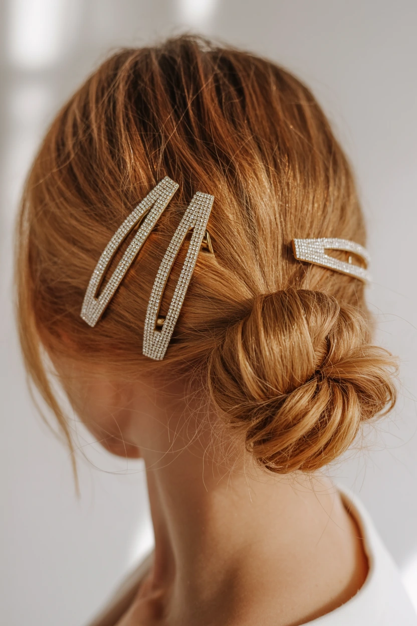 sparkle clip bun