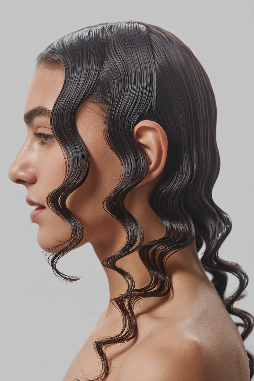 sculpted ribbon waves