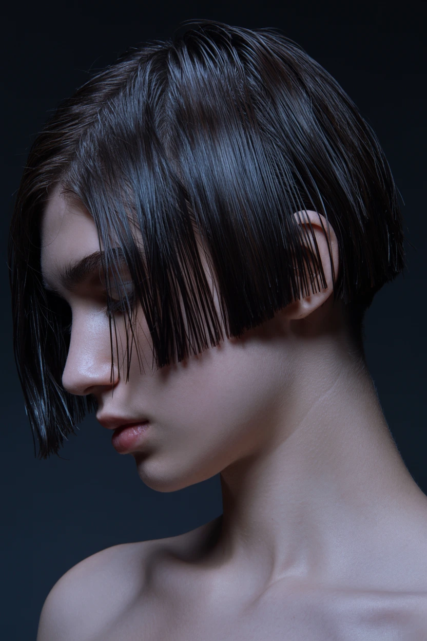 brushed-back micro bob