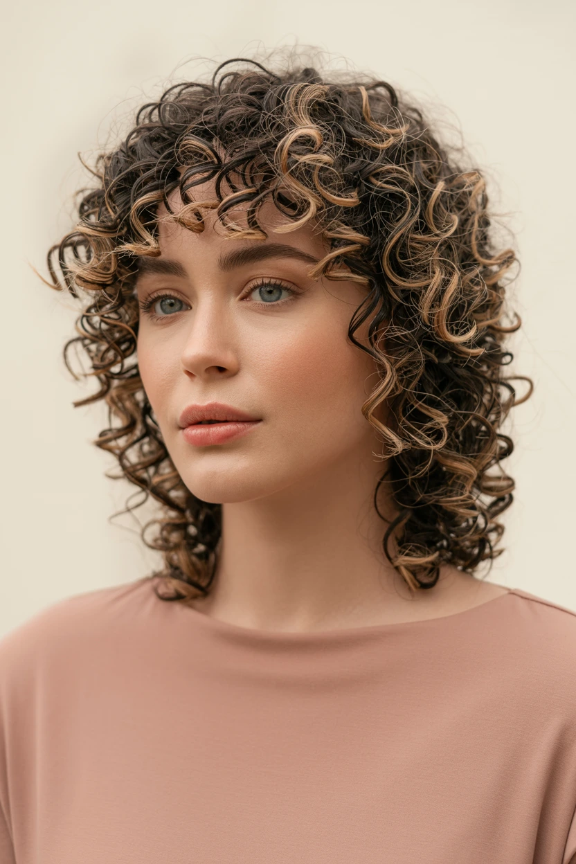 curly natural texture cut