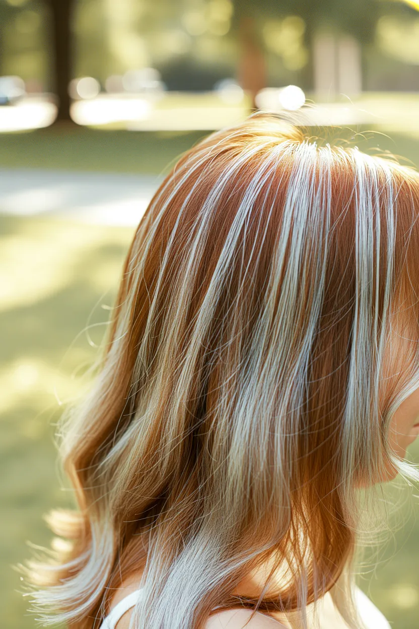 frosted high ponytail