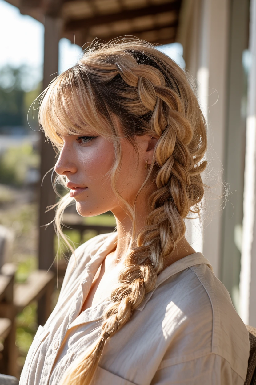 loose side braid