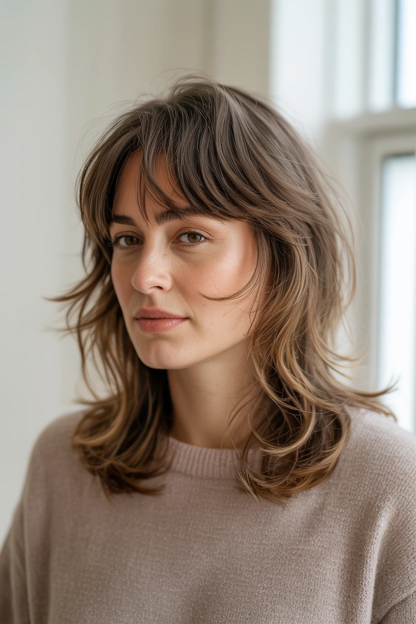 piecey fringe shoulder style