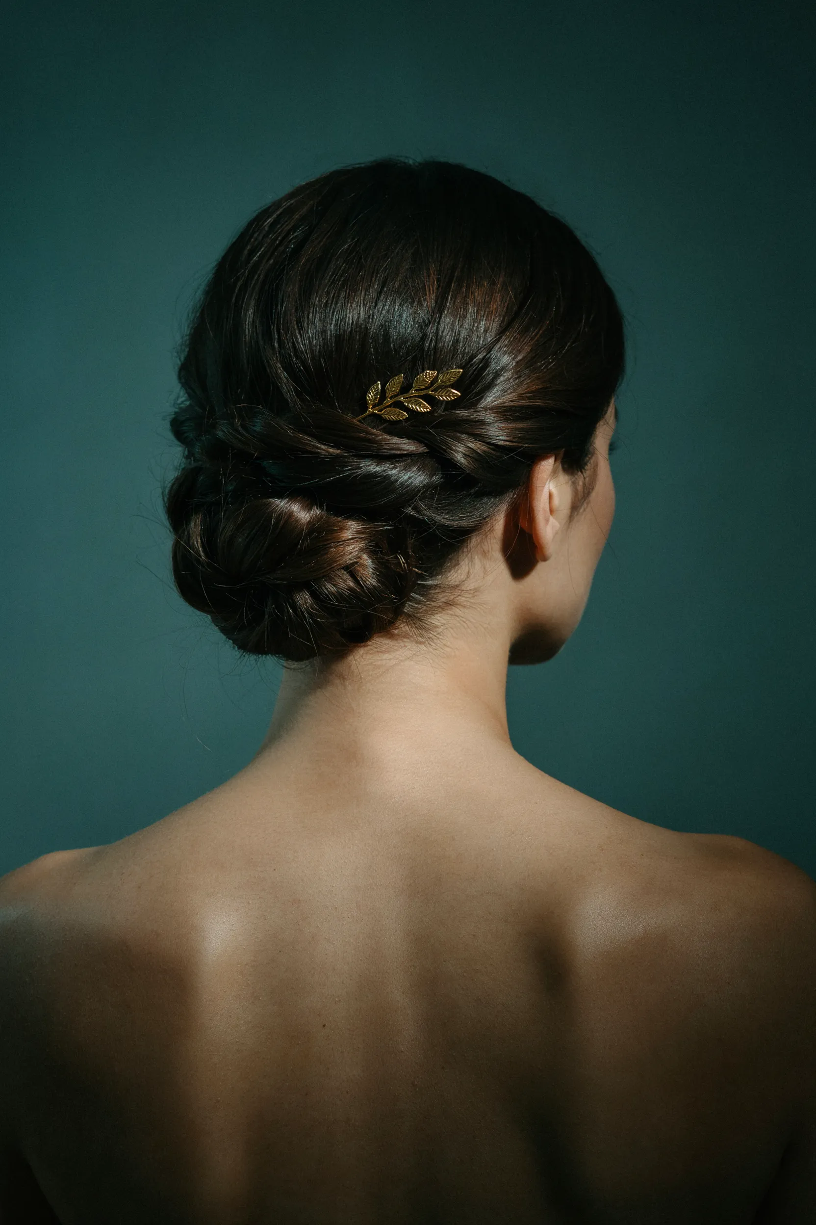 side-swept chignon