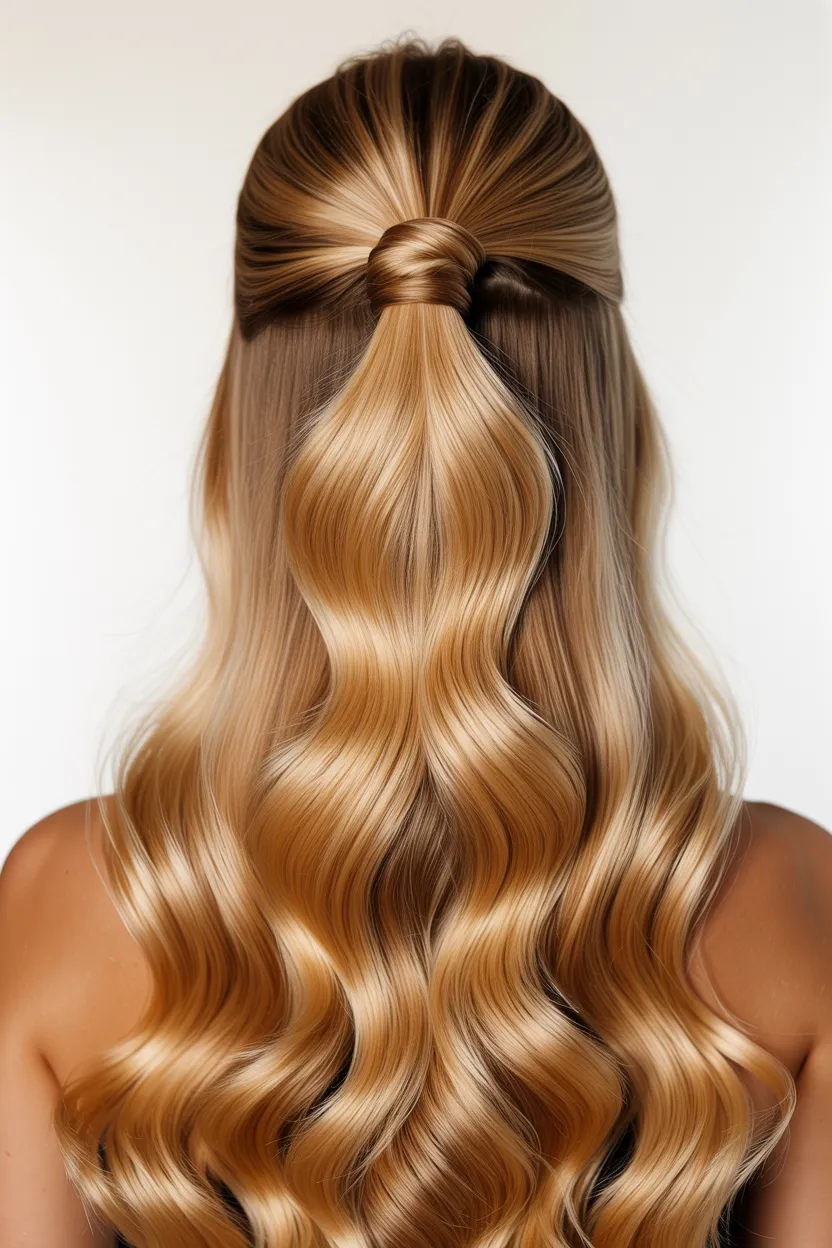 half-up high ponytail