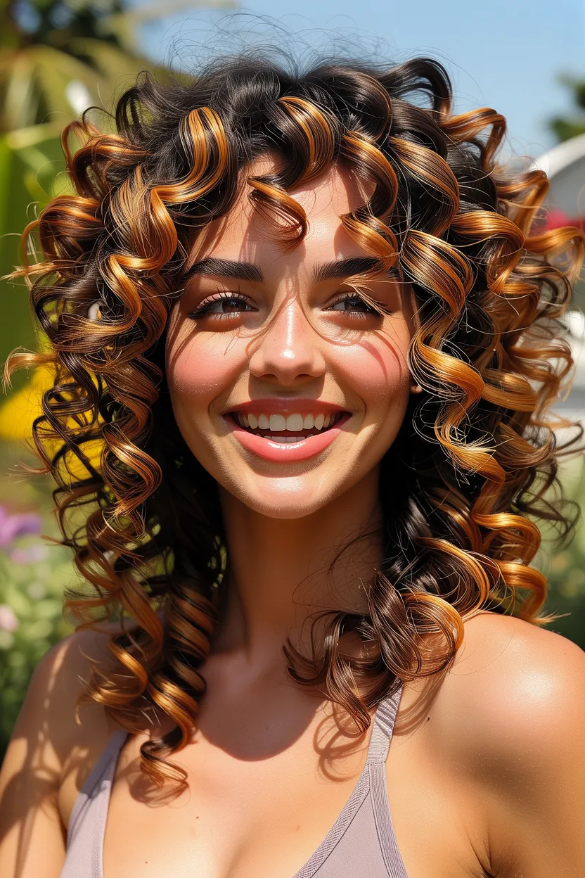 sun-kissed caramel swirls