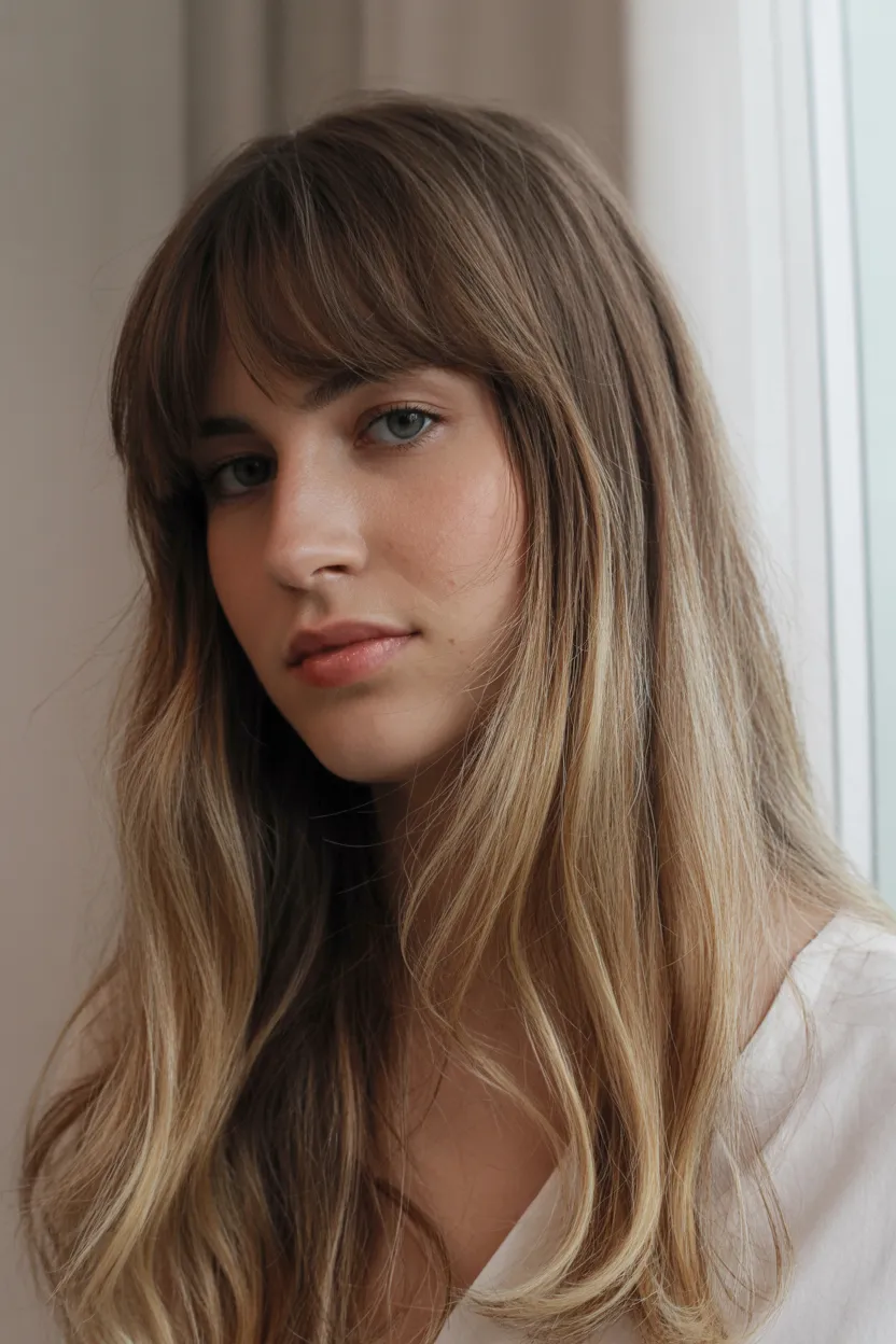 curtain bangs dimensional blonde