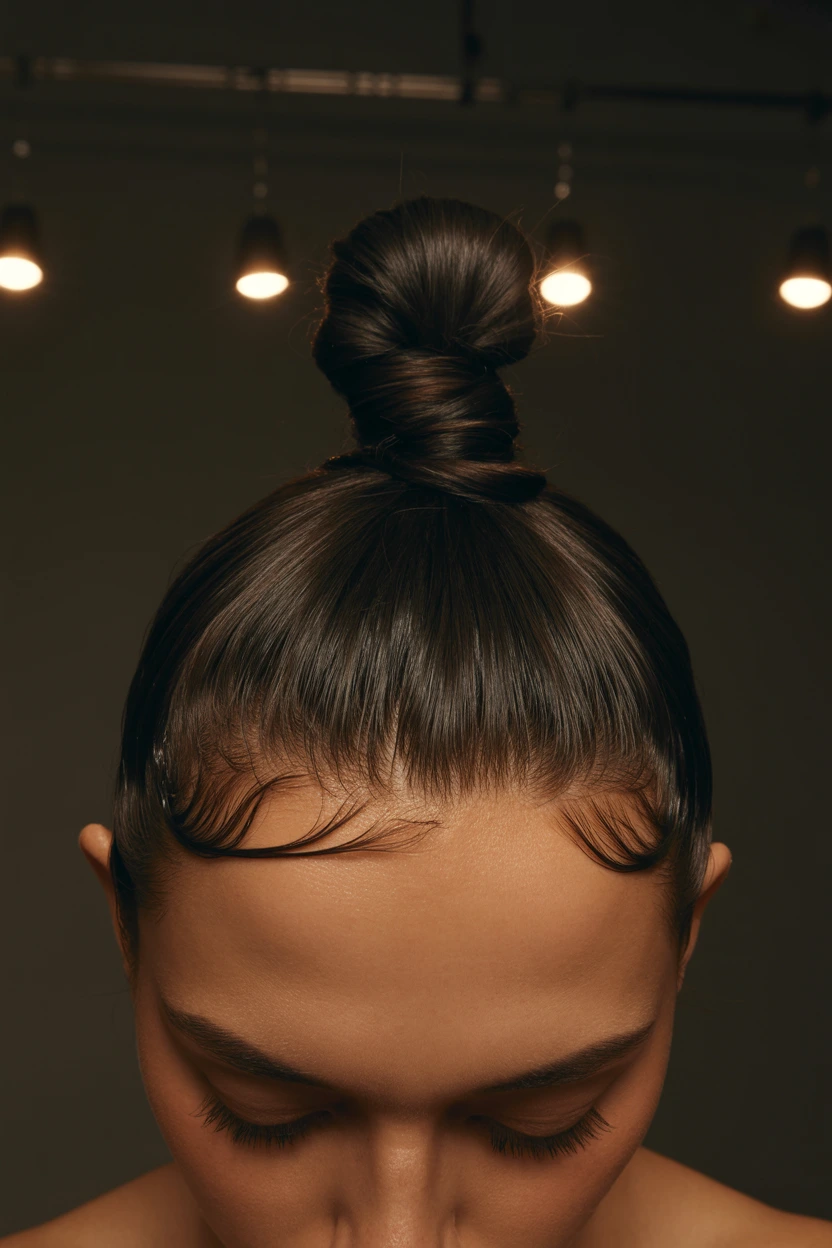 sleek tendril updo