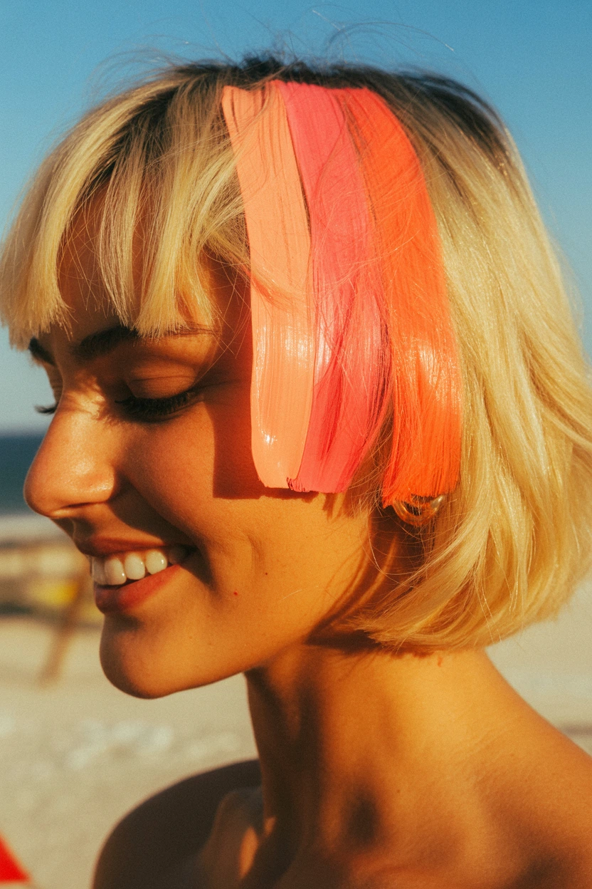 coral sunset block tone