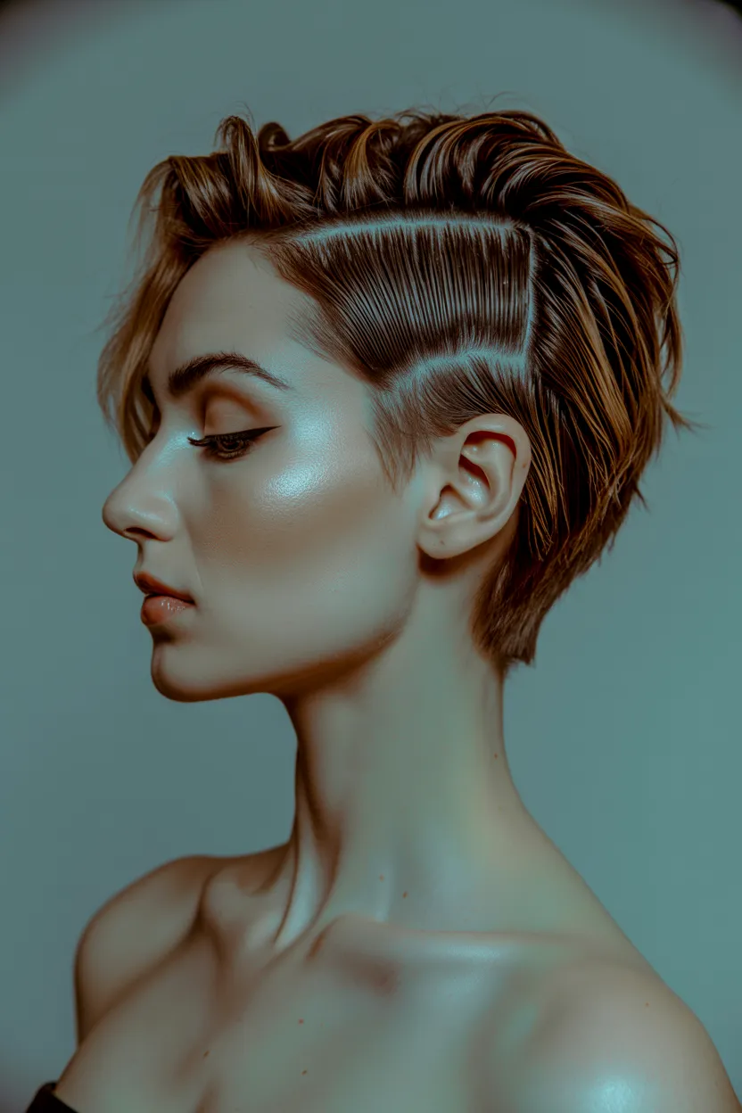 side parted voluminous coils