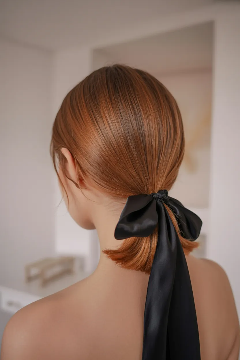 chic silk ribbon accent