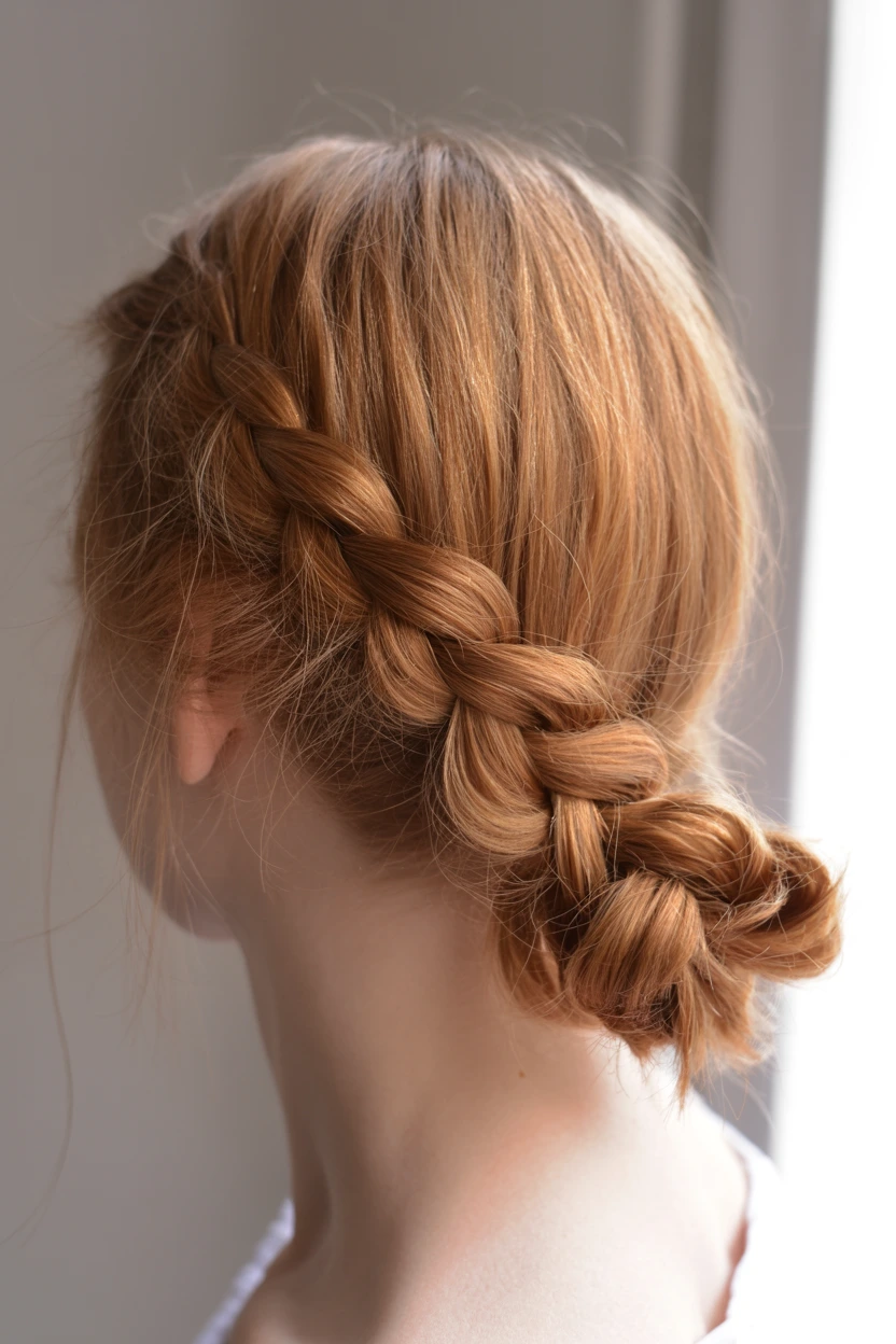 waterfall braid upstyle