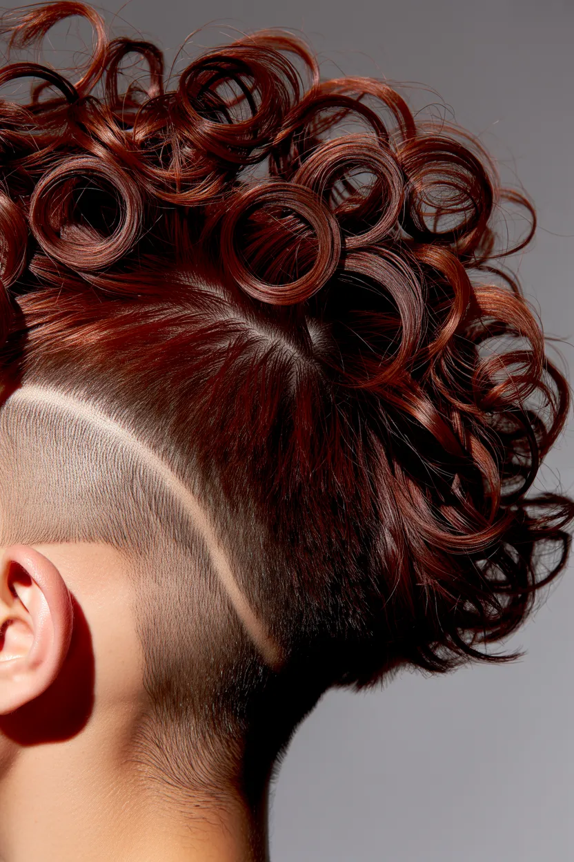 undercut with voluminous ringlets