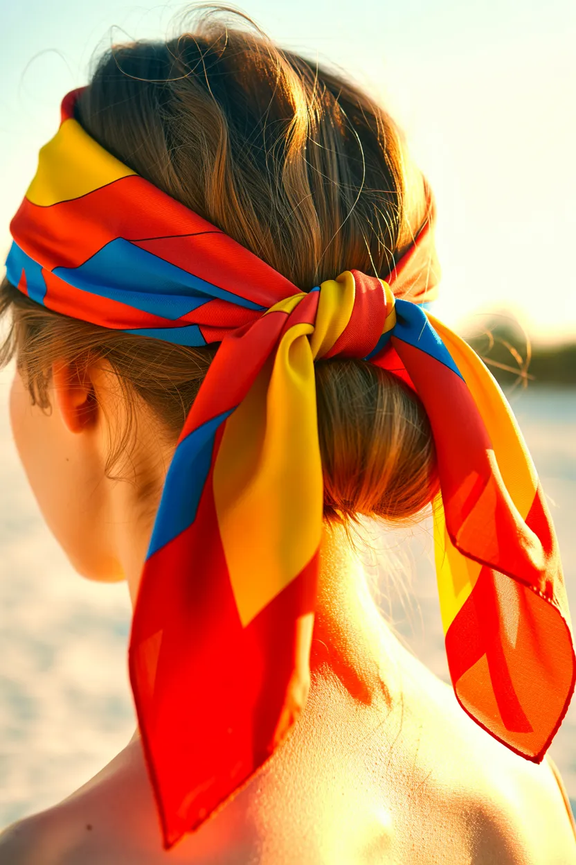 retro scarf updo
