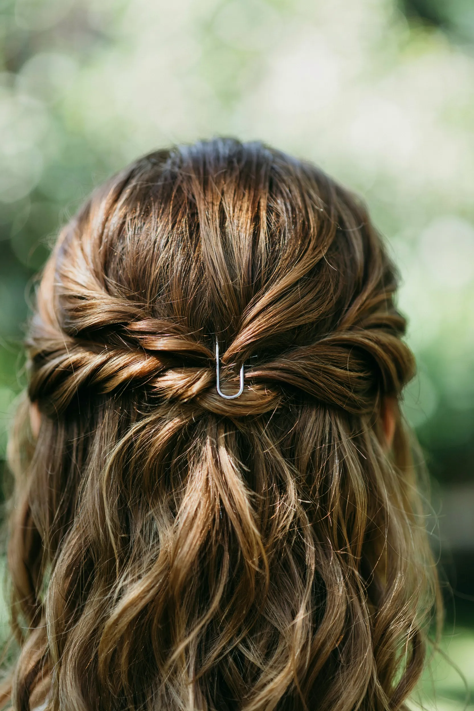 criss-cross half-up style