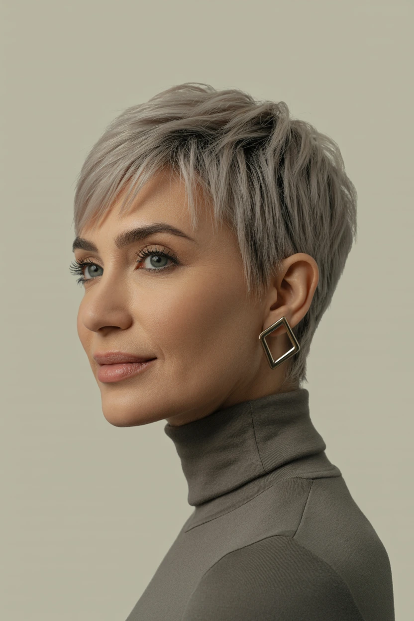 soft shaggy pixie cut