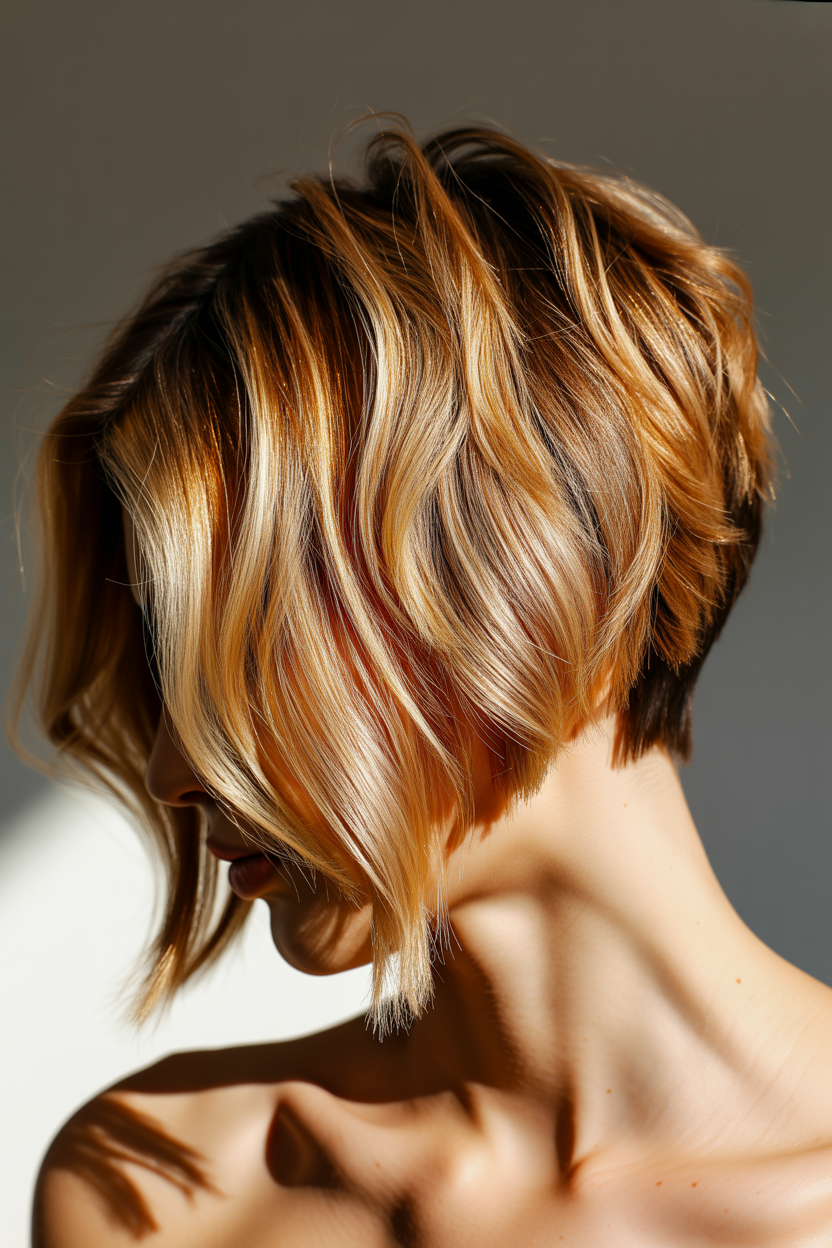 textured inverted bob