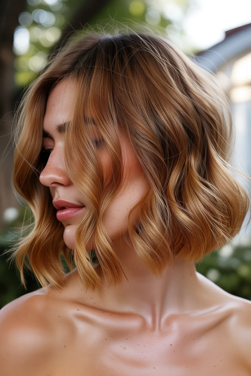 textured wavy bob