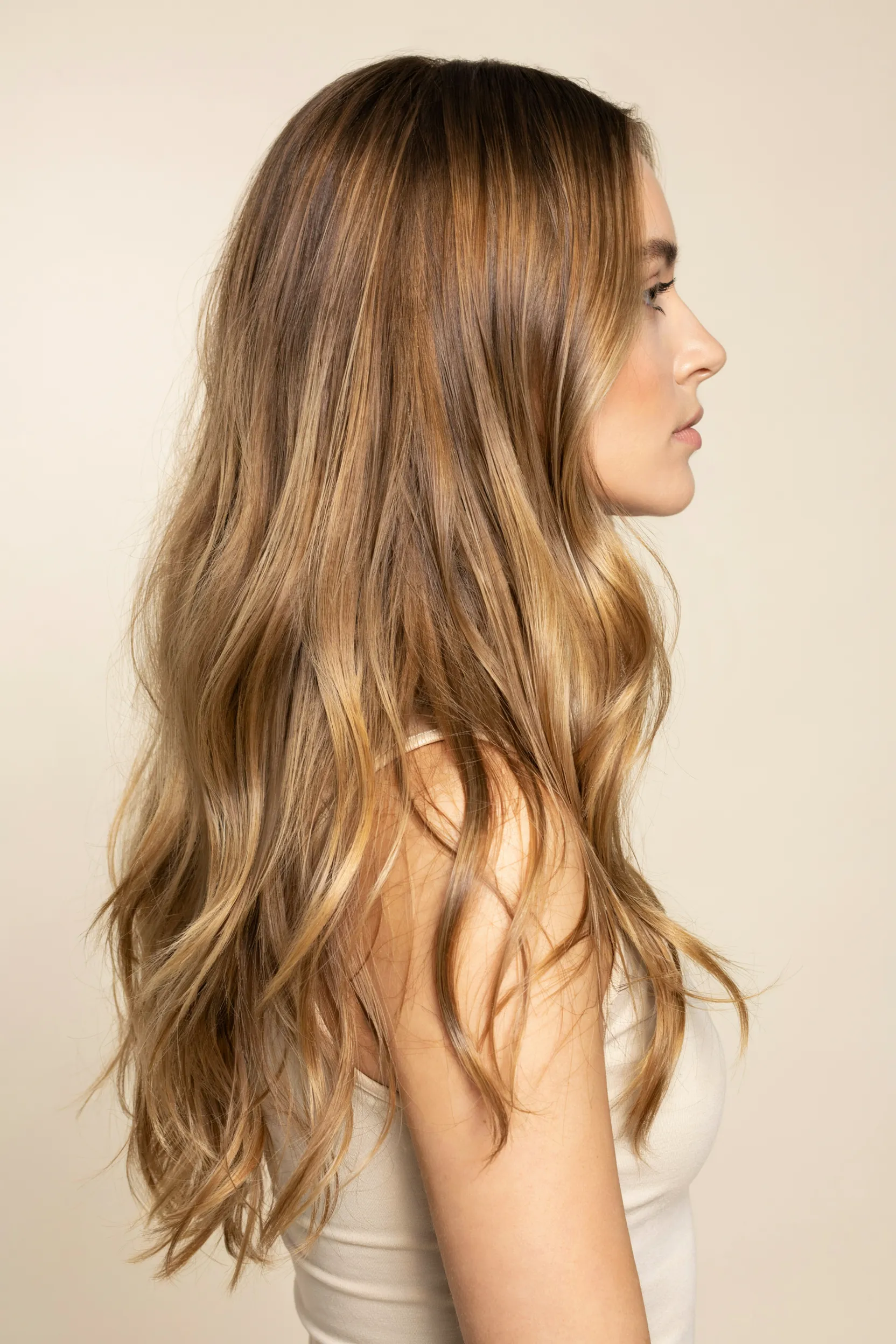 honey balayage waves