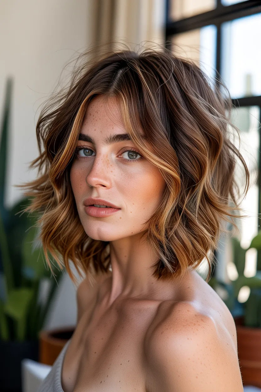 textured shoulder cut