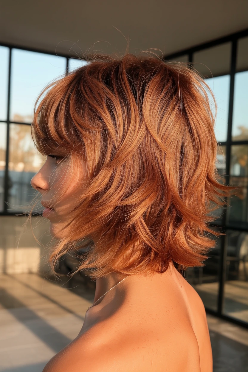 warm copper fox shag