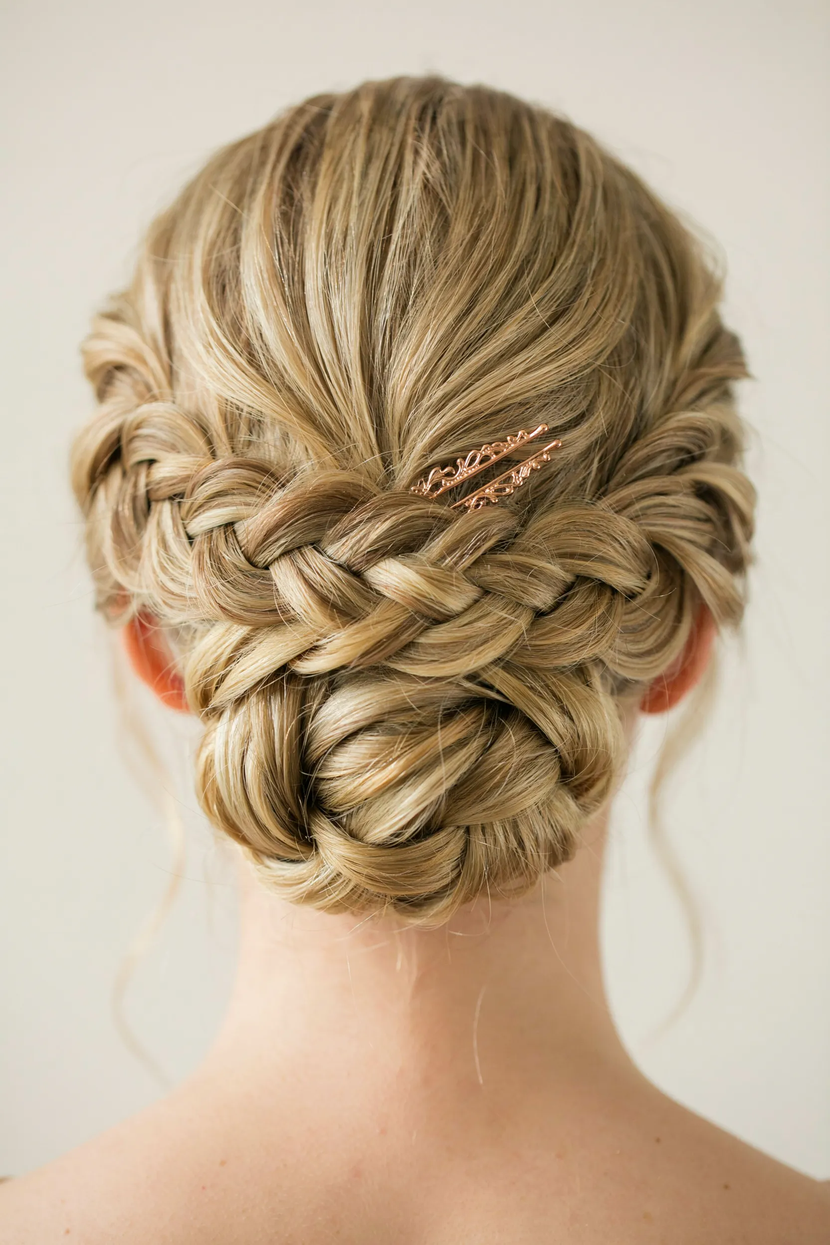 tucked fishtail braid
