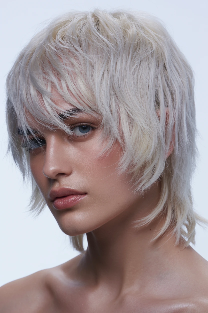 platinum blonde shag bowl