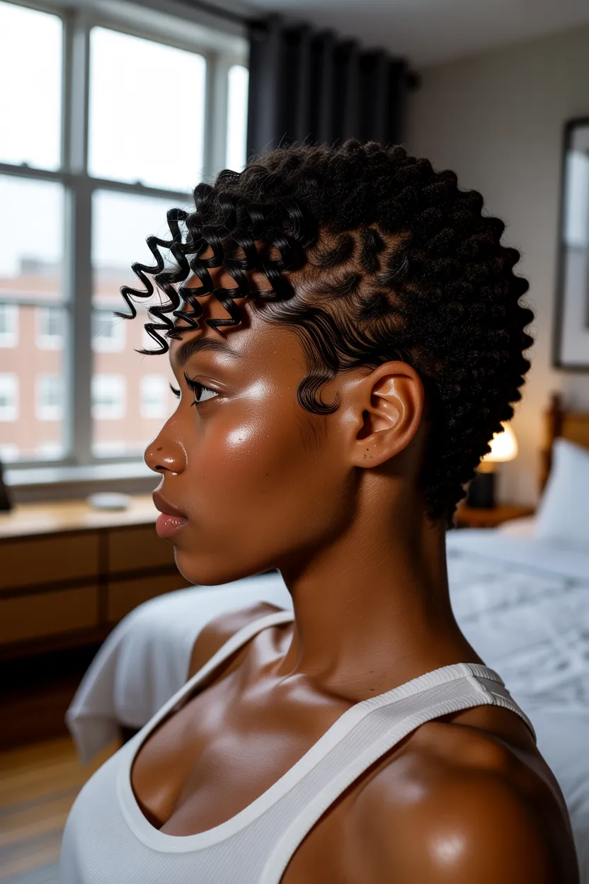 delicate front fringe coils