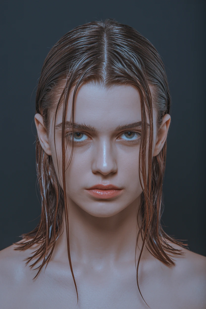 slicked back shoulder cut