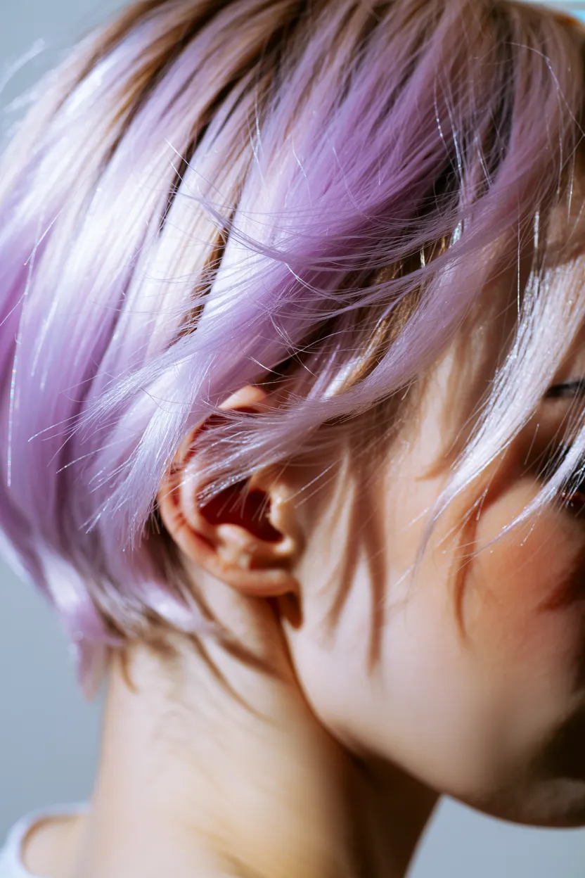 pastel lavender coiled crop