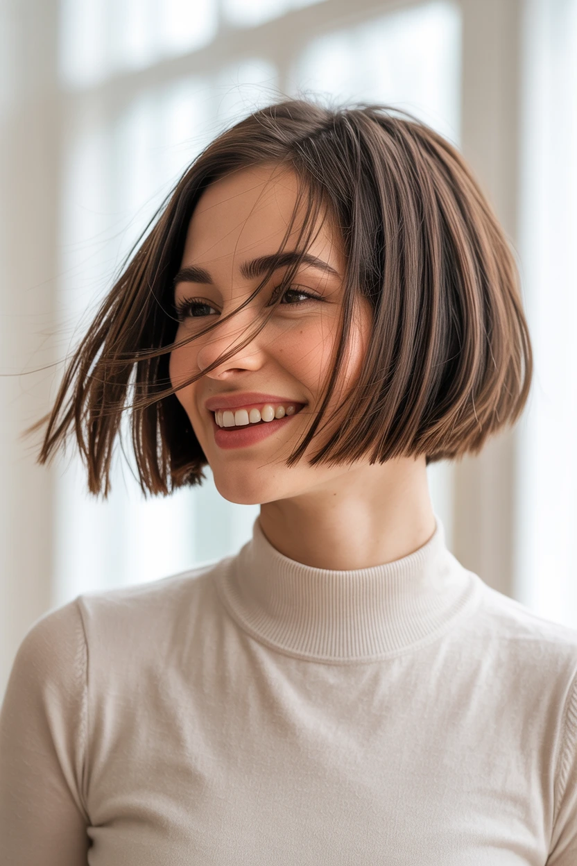 jaw length tousled style