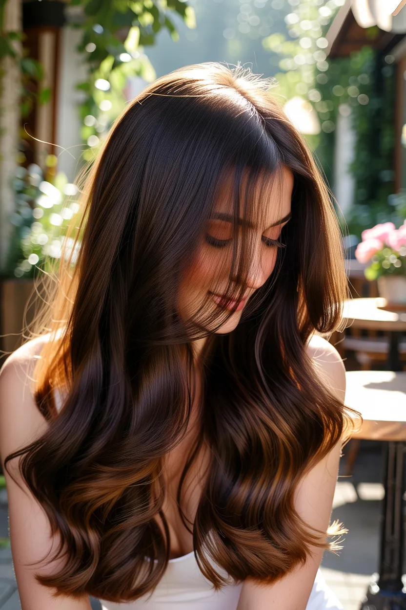 deep chestnut highlights