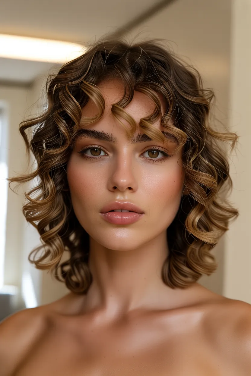 front fringe textured coils