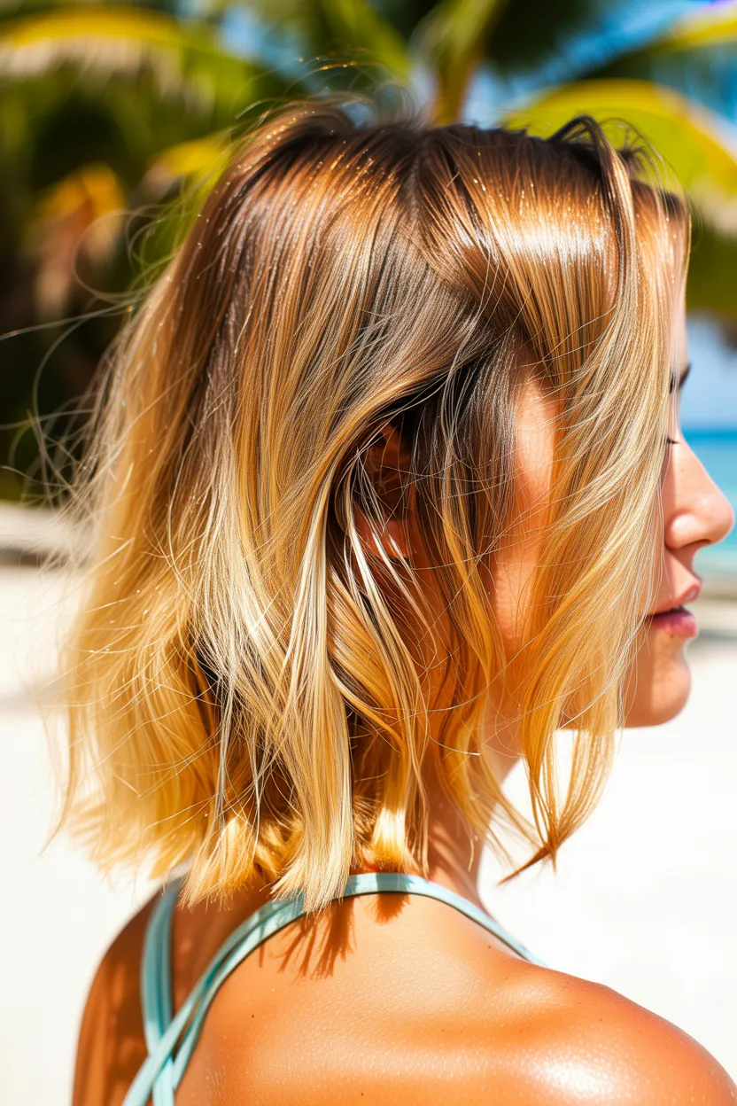 luminous sun-flecked blonde