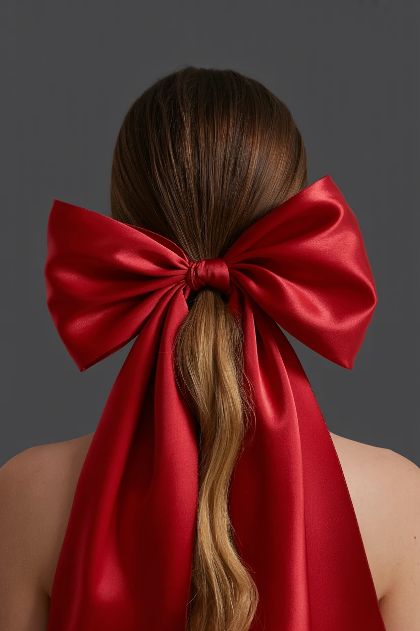 statement ribbon sleek pony