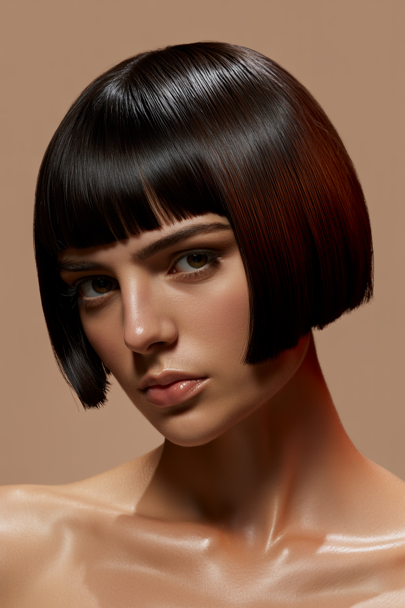 sleek french bob