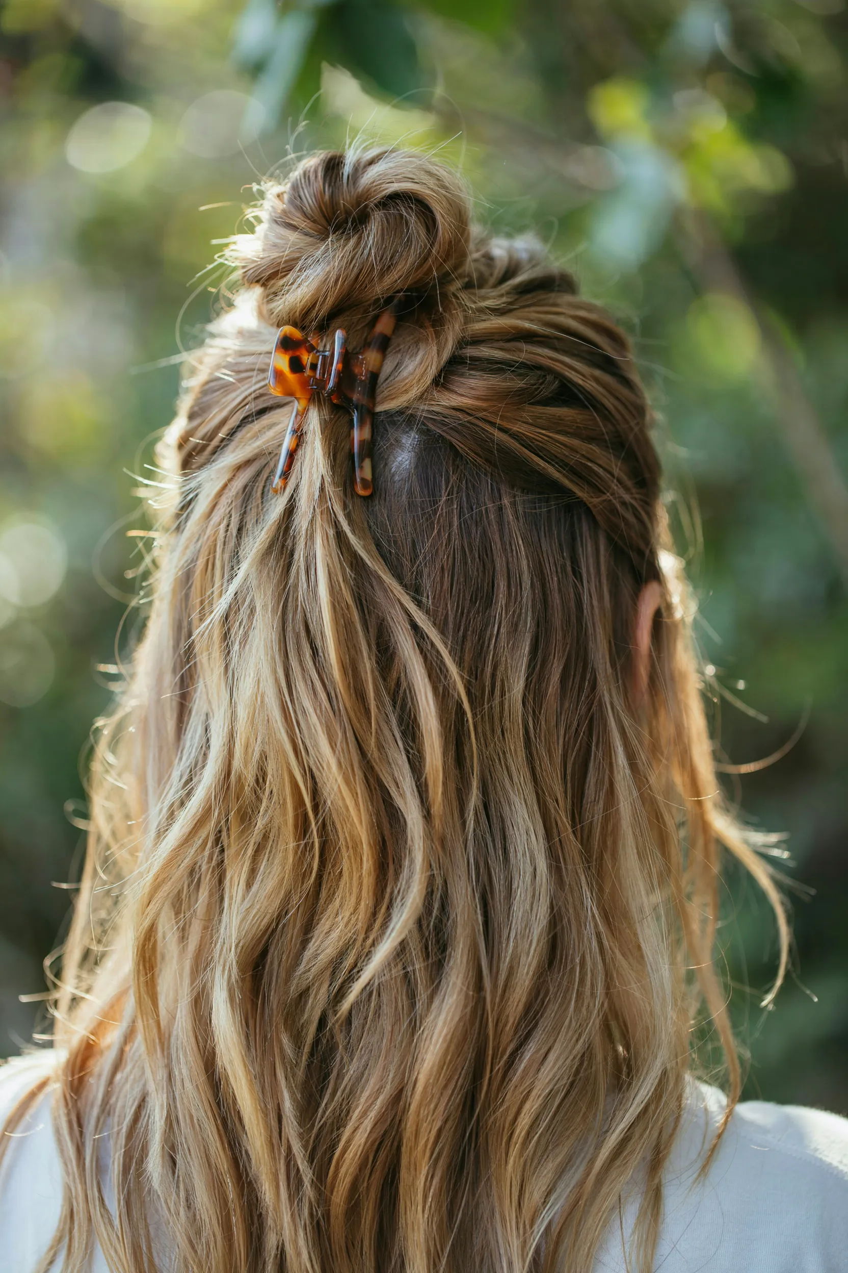 half-up top knot