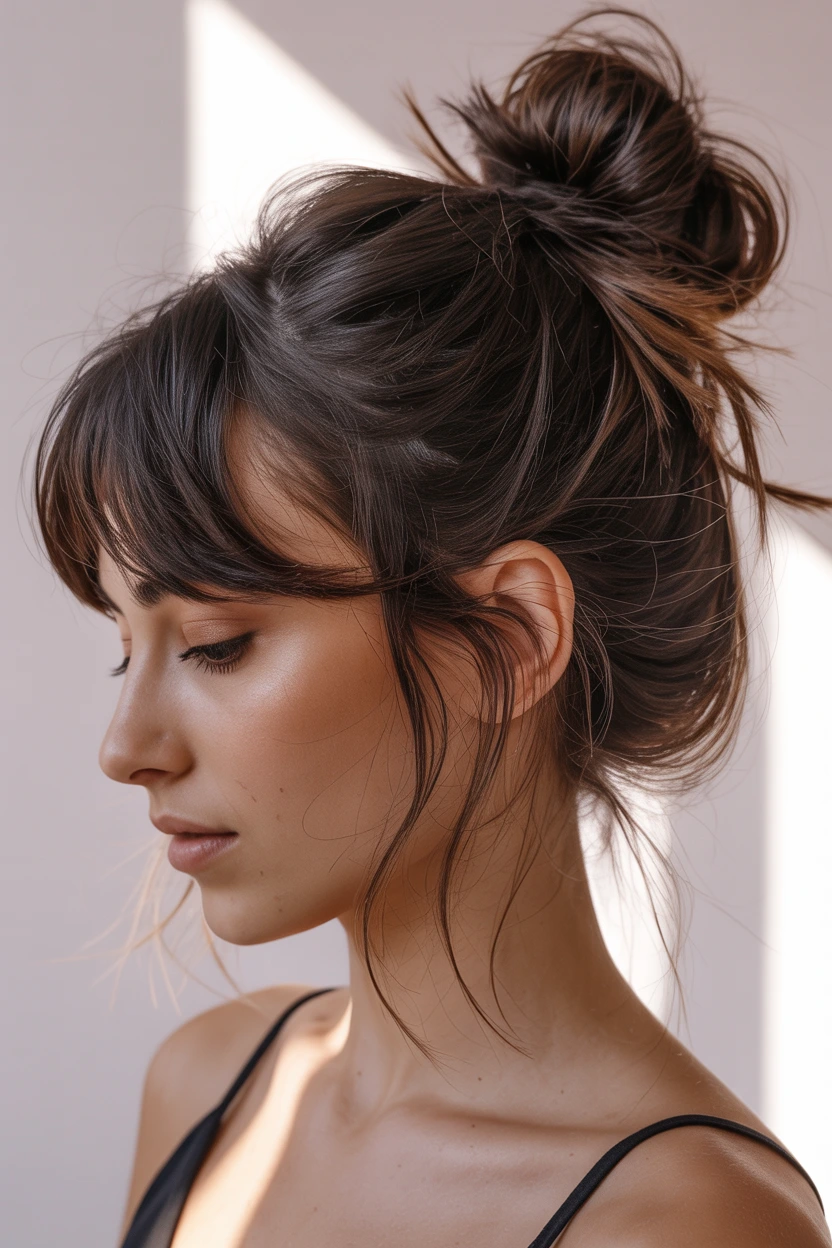 messy high bun