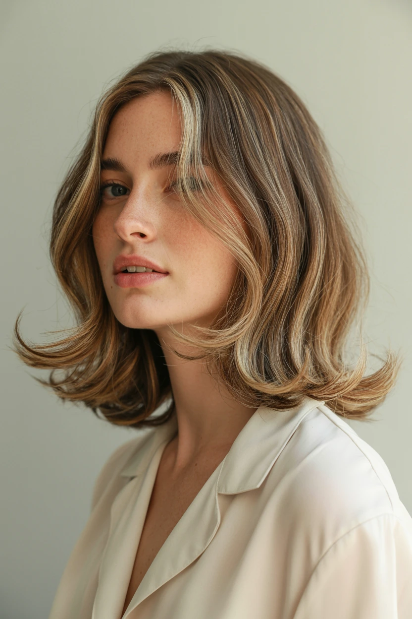 soft layered shoulder cut