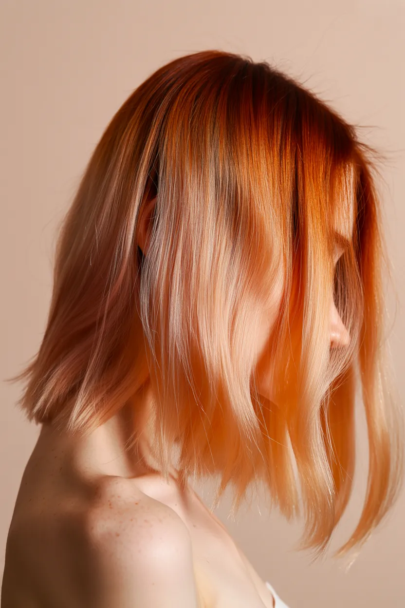 soft apricot ombre
