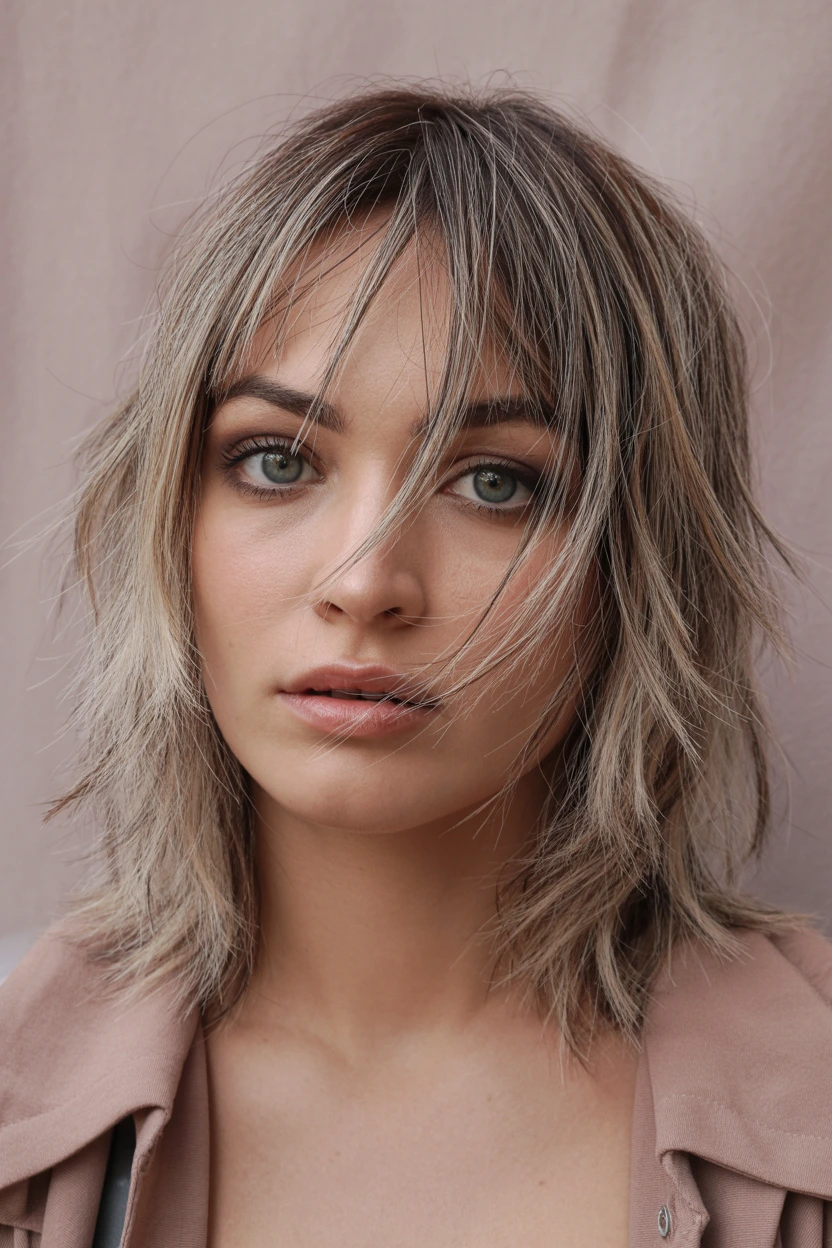 wispy fringe medium length
