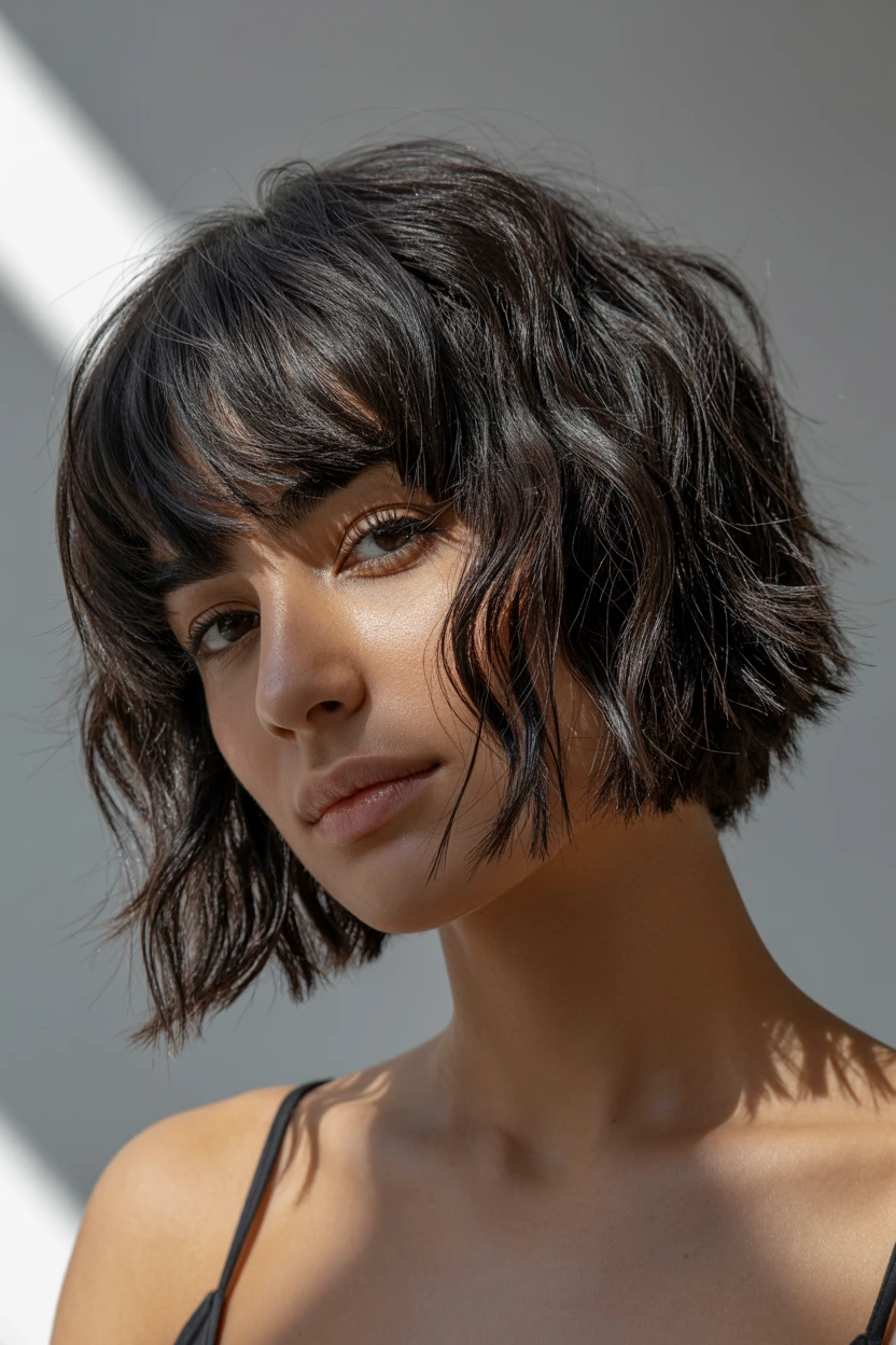 textured shaggy bob