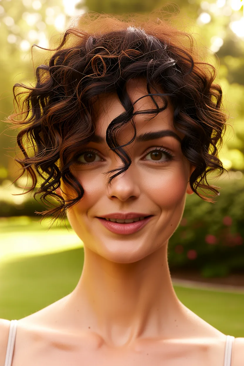 voluminous coiled pixie