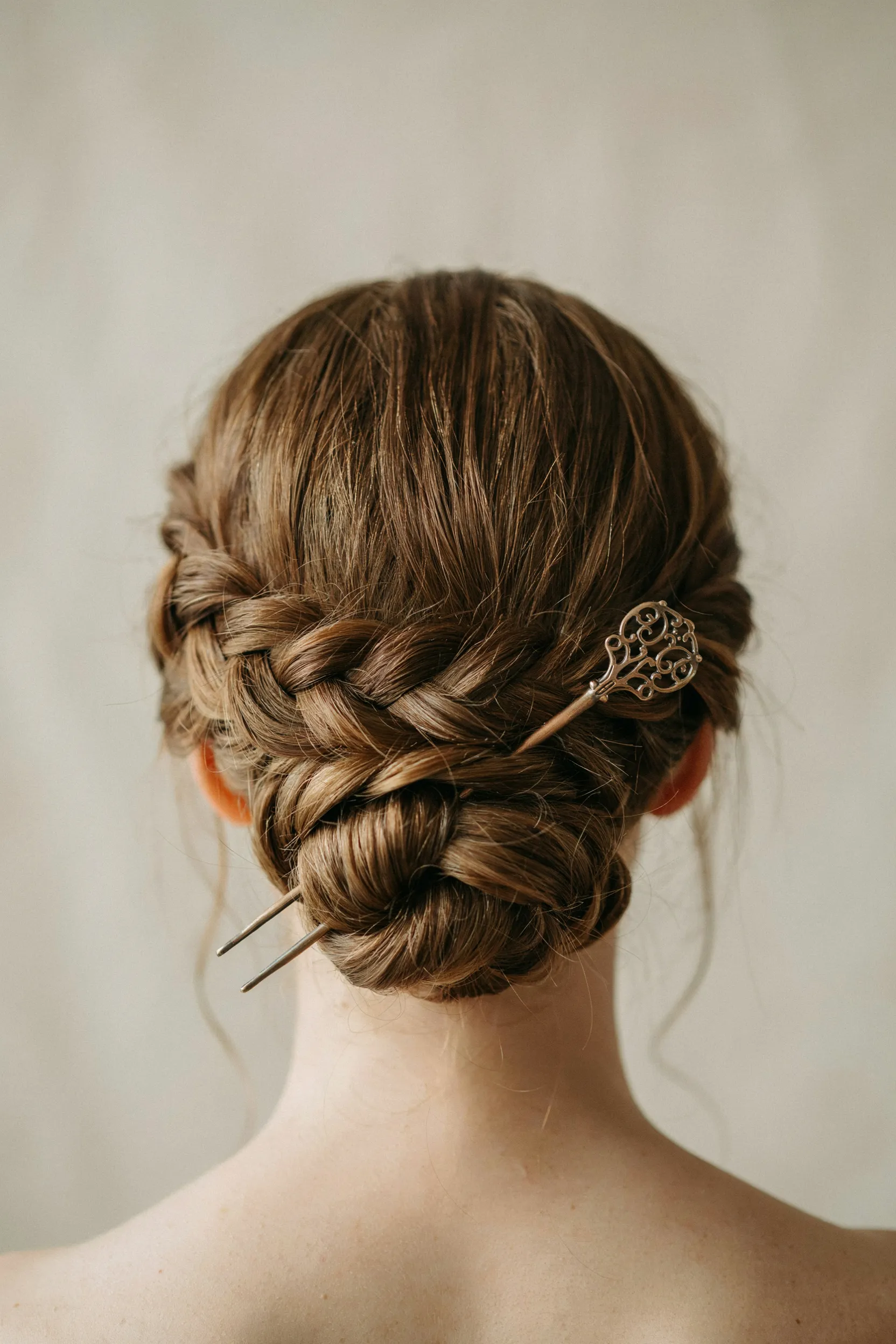 braided low updo