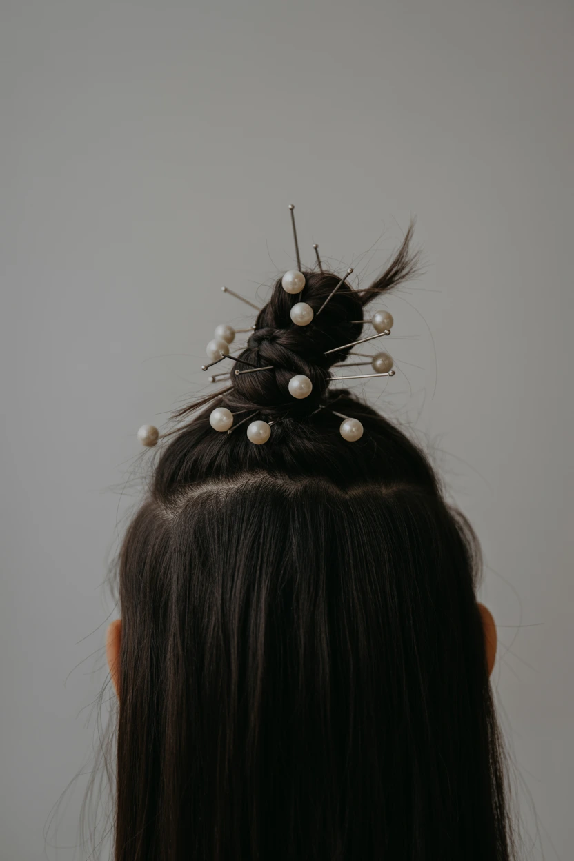 pearl pin topknot
