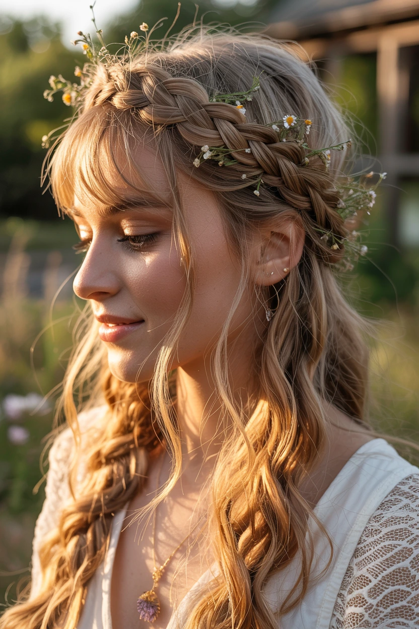 boho braided crown