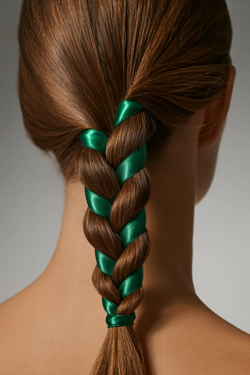 satin ribbon french braid