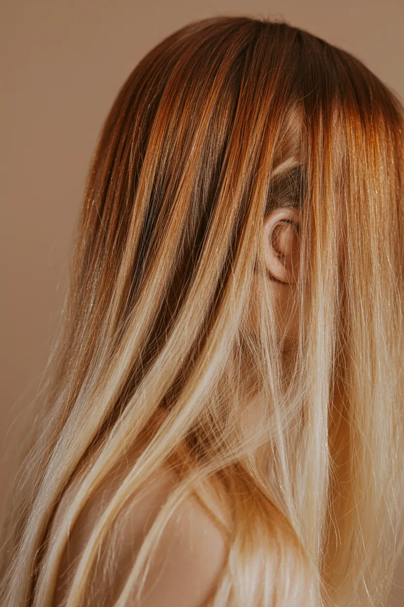 caramel root ribbon highlights