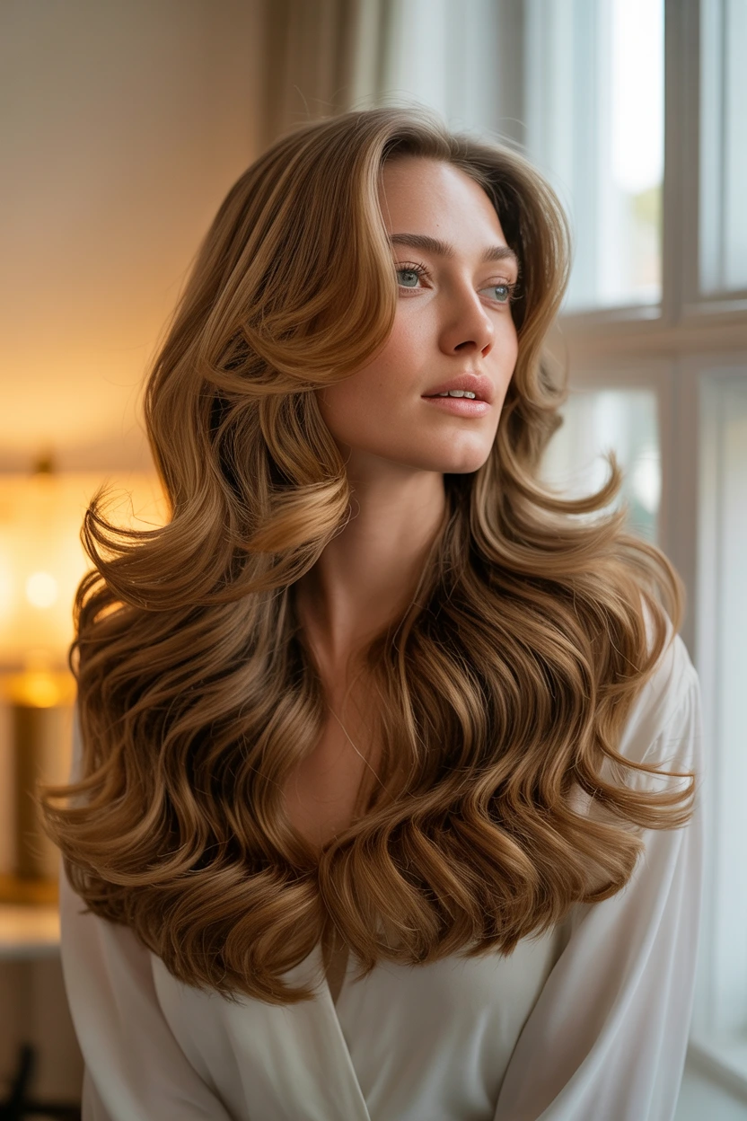 long wavy layered cut